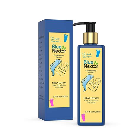 Buy Blue Nectar Baby Lotion with Ghee, Roses, Wheatgerm Oil for Soft ...