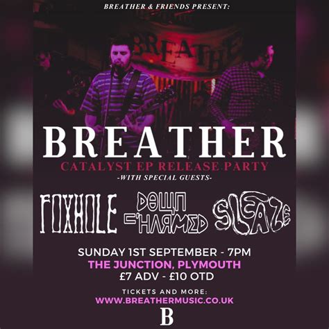 BREATHER + FOXHOLE + DOWN CHARMED + SLEAZE @ THE JUNCTION, PLYMOUTH ...