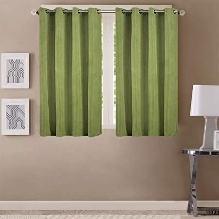 Story@Home Room Darkening Blackout Plain Solid Faux Silk Ring top ...