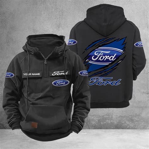 Ford Multi-Pockets Zip-Up Hoodie – Nousty