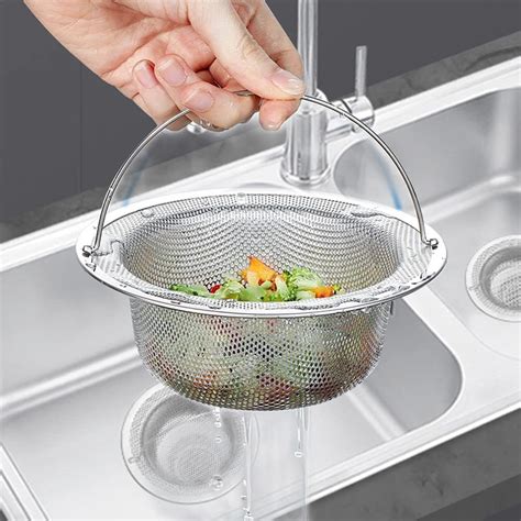 LIMBANI BROTHERS Kitchen Sink Strainer, Sink Drain Basket with Handle ...