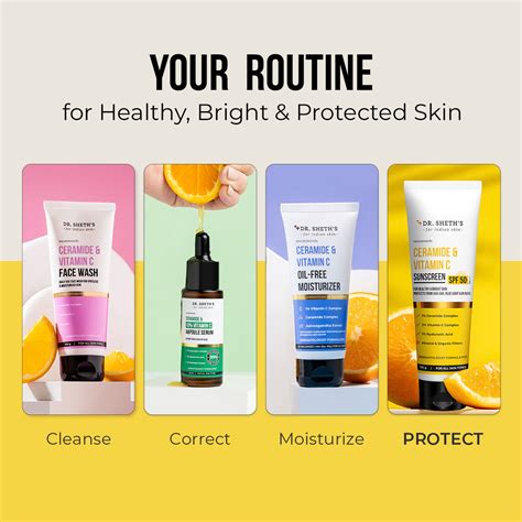 Ceramide & Vitamin C Sunscreen - 125gm – Dr Sheth's