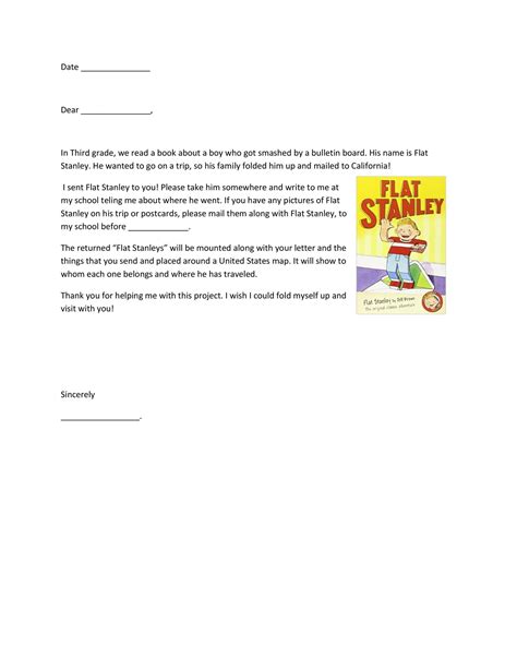 37 Flat Stanley Templates & Letter Examples - Template Lab