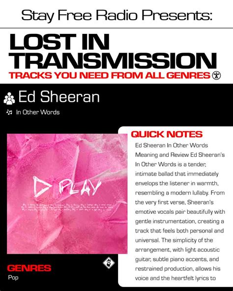 Ed Sheeran In Other Words Lyrics Meaning Explained