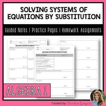 Image result for Solving Systems by Substitution Notes