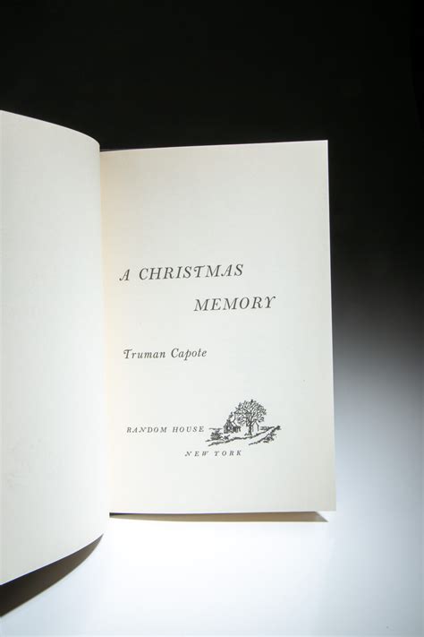 A Christmas Memory - The First Edition Rare Books