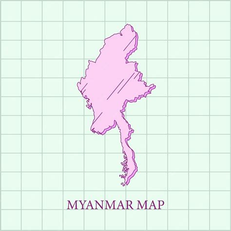 Vector regions map of myanmar | Premium Vector