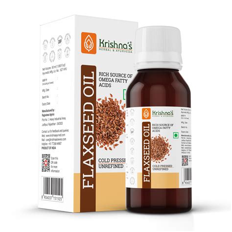Buy Organic Flax Seed Oil Online – Krishna's Herbal & Ayurveda