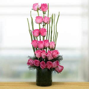 Tall/Small Glass Vase Flower Arrangements - GiftaLove