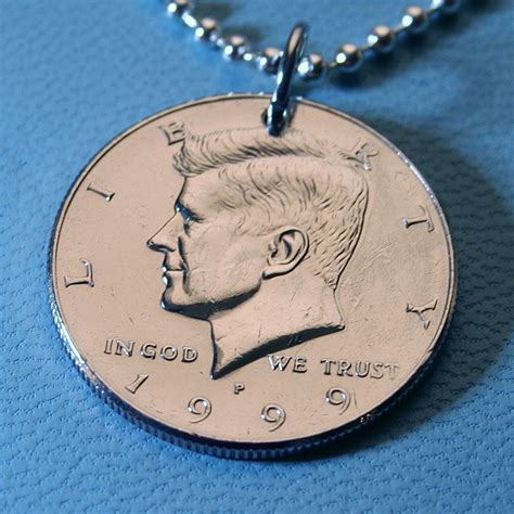 1971 - 2019 John F Kennedy Coin Pendant - Half Dollar JFK 50 Cents USA ...