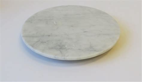 Italian Carrara Marble Lazy Susan at 1stDibs