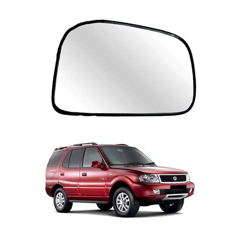 ORVM Right (Driver) Side Rear View Mirror Glass Plate for Tata Safari ...