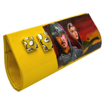 Hand painted purses and wallets with Bollywood posters art for sale online