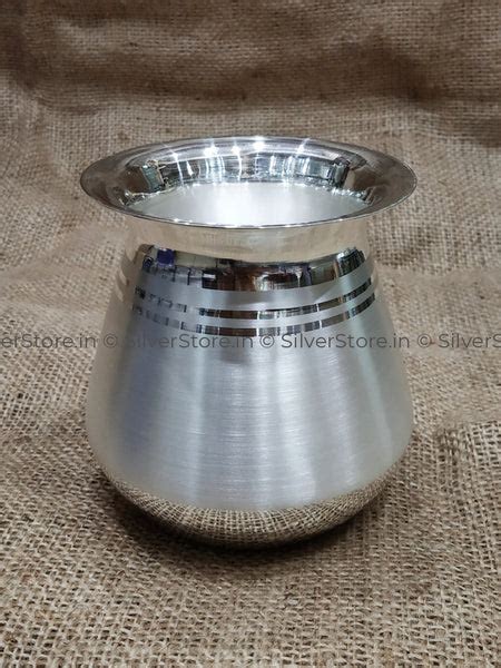 Buy 990 Bis hallmarked Pure Silver Lota - Silver Kalash Online at Best ...