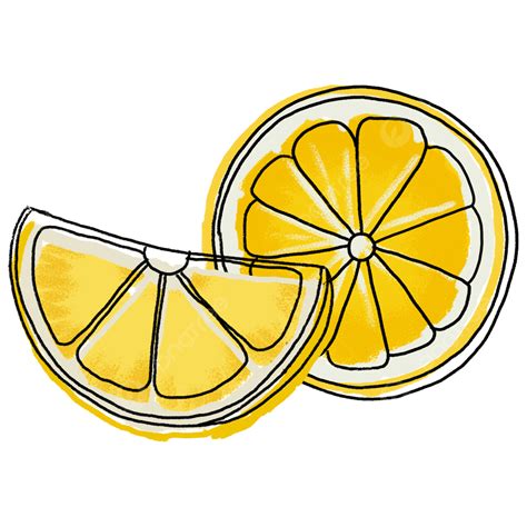 Lemon Slice PNG Picture, Lemon Yellow Slice Fruit Tropical Cute Cartoon ...