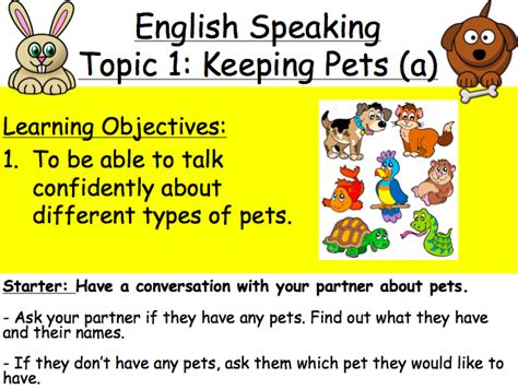 Lesson 1 & 2: Keeping Pets (Primary TEFL) | Teaching Resources