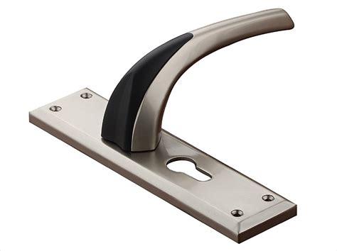 Raider, Plate Mortise Door Handle Set with Lock Body & Cylinder, Satin ...