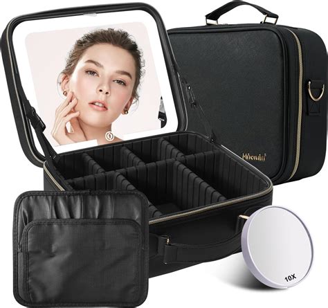 Mocado Travel Makeup Bag with LED Lighted Mirror,Travel Makeup ...
