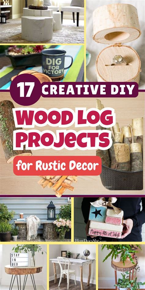 Image result for Rustic Log Wood Projects