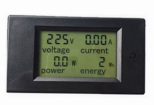 ANE Voltage Current Power Watt Energy meter Gauge AC 80-260V/20A ...