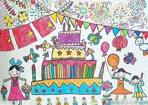 幼儿园国庆节画画图片 - 366亿图图册5cifz0yo:国庆节主题儿童画_庆祝
