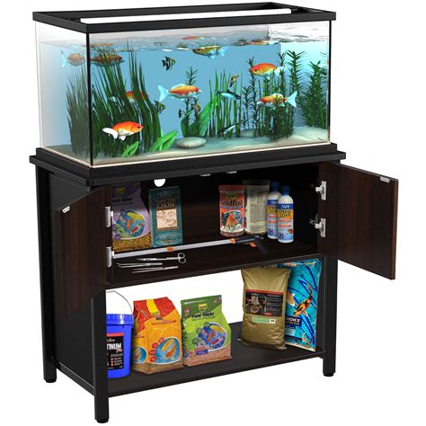 Fish Tank Stand Metal Aquarium Stand with Cabinet, for 40 Gallon Aquar ...