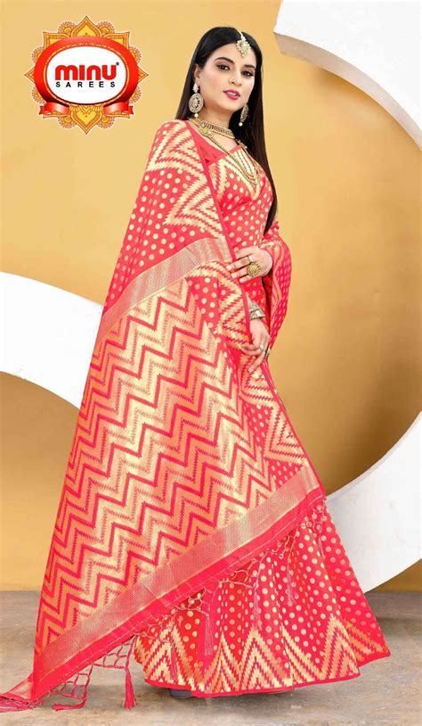Minu COPPER STYLE VOL-1 Chanderi Silk Zari Woven Saree With BP Catalog ...
