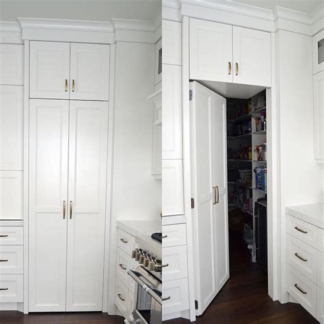 This secret pantry door in #primroseproject kitchen is so fun! Paneling ...