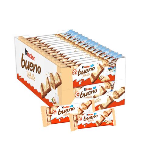 Baton Kinder Bueno White Wafelek Biała Czekolada Krem Orzechowy 39g x ...