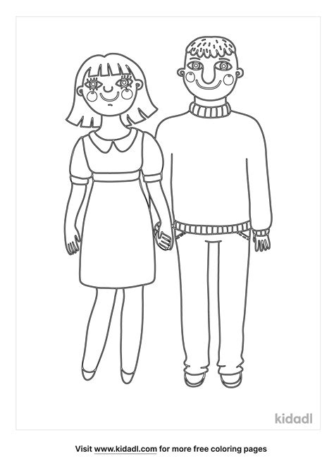 Mom And Dad Colouring Pages