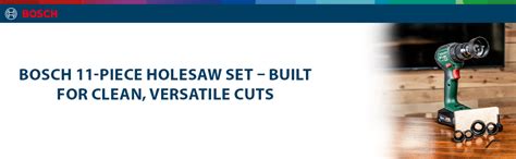 BOSCH Professional Hole Cutters 11 Piece Set | 8 HCS Holesaws Ø 22–68 ...