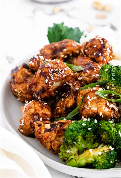 This Sesame Chicken Recipe made in the Air Fryer is crispy, juicy, and ...
