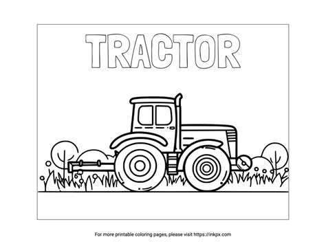 Tractor Color Pages 的图像结果