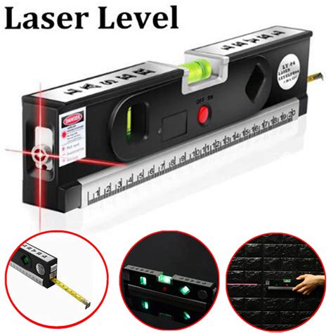LevelPro4 8IN Laser Spirit Level with Measuring Tape and Three-Way Bub