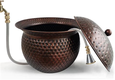 Amazon.com : BSTGIFTS Garden Hose Holder Pot with Lid - Hose Storage ...