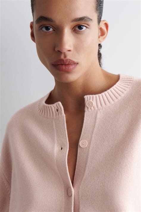 MERINO WOOL CARDIGAN - LIGHT PINK | COS