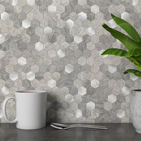 MOFIT Hexagon Peel and Stick Backsplash Tiles Kitchen,Self-Adhesive ...