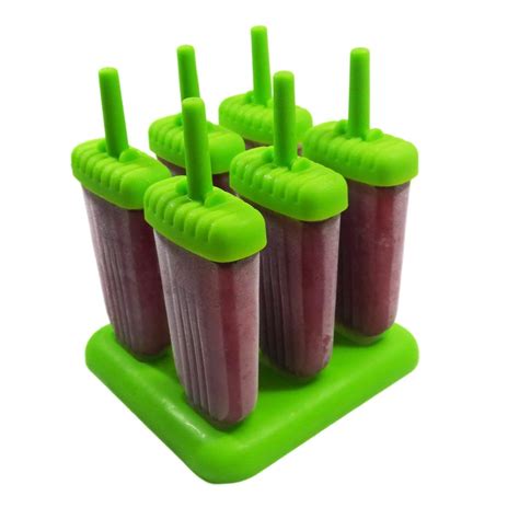 Buy Zollyss Ice Candy Popsicle Molds Set - 6 Pack Popsicle Mold Ice ...