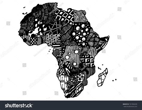 Africa Continent Map Sketch Hand Drawn: Vector có sẵn (miễn phí bản quyền) 761994220 | Shutterstock