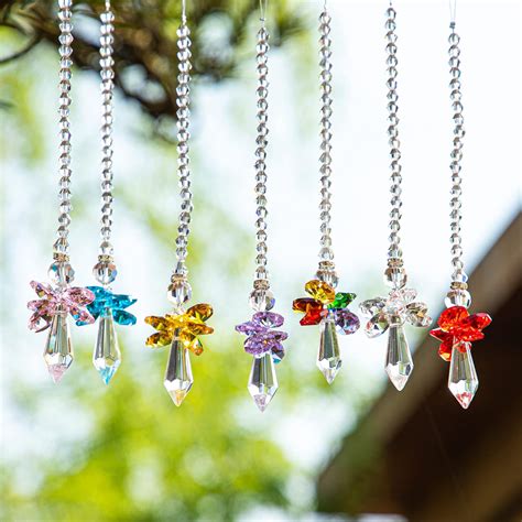 Everly Quinn 7Pcs Rainbow Guardian Angel Crystal Suncatcher - Wayfair Canada