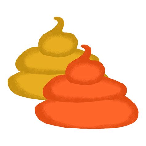 Orange Yellow Poop