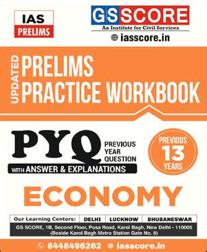 GS Score - Prelims Practice Workbook - Economy - PYQ Questions With ...