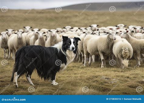 Sheepdog Herding Sheep