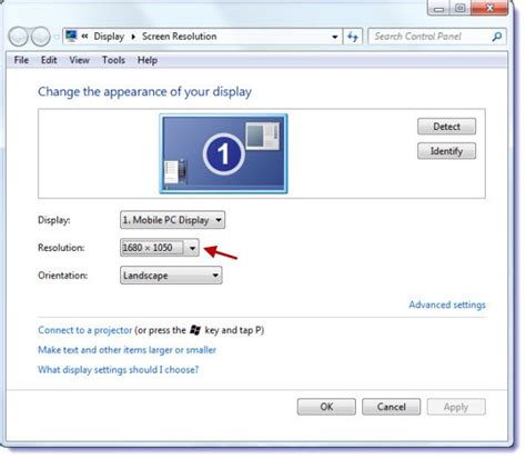 Image result for Screen Resolution Control Panel