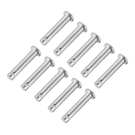 uxcell Single Hole Clevis Pins,6mm x 30mm Flat Head Zinc-Plating Steel ...