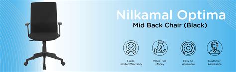 Buy Nilkamal Optima Mid Back Chair (Black) Online In India
