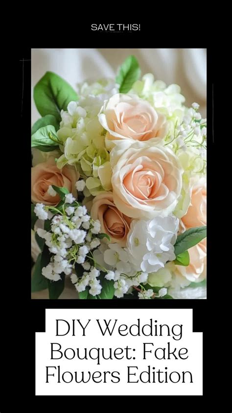 How to Make a Beautiful DIY Wedding Bouquet with Fake Flowers for a ...