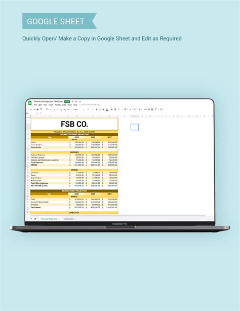 Financial Projection Worksheet 的图像结果