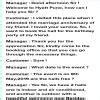 write a dialogue between hotel manager and the writer how to prepare ...