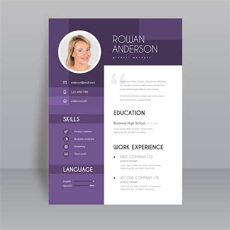 Elegant application template with photo | Free Vector